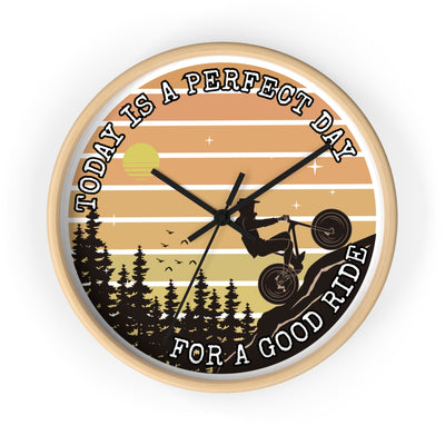 MOUNTAIN BIKE RIDE DAY Wall Clock