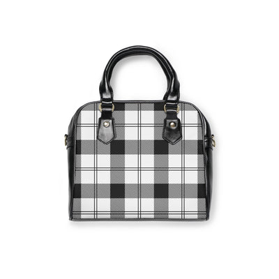 CHIC GEOMETRICAL PLAID PATTERN Shoulder Handbag