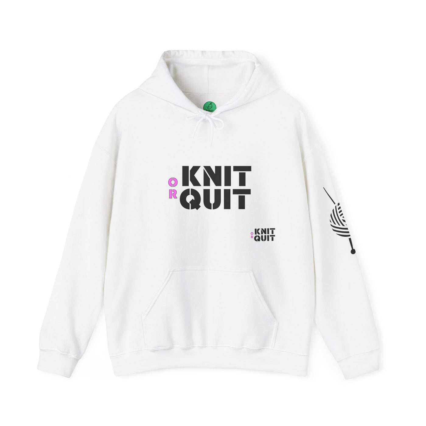 KNIT OR QUIT Unisex Heavy Blend™ Hooded Sweatshirt