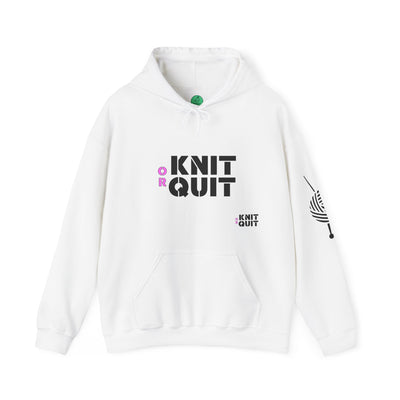 KNIT OR QUIT Unisex Heavy Blend™ Hooded Sweatshirt