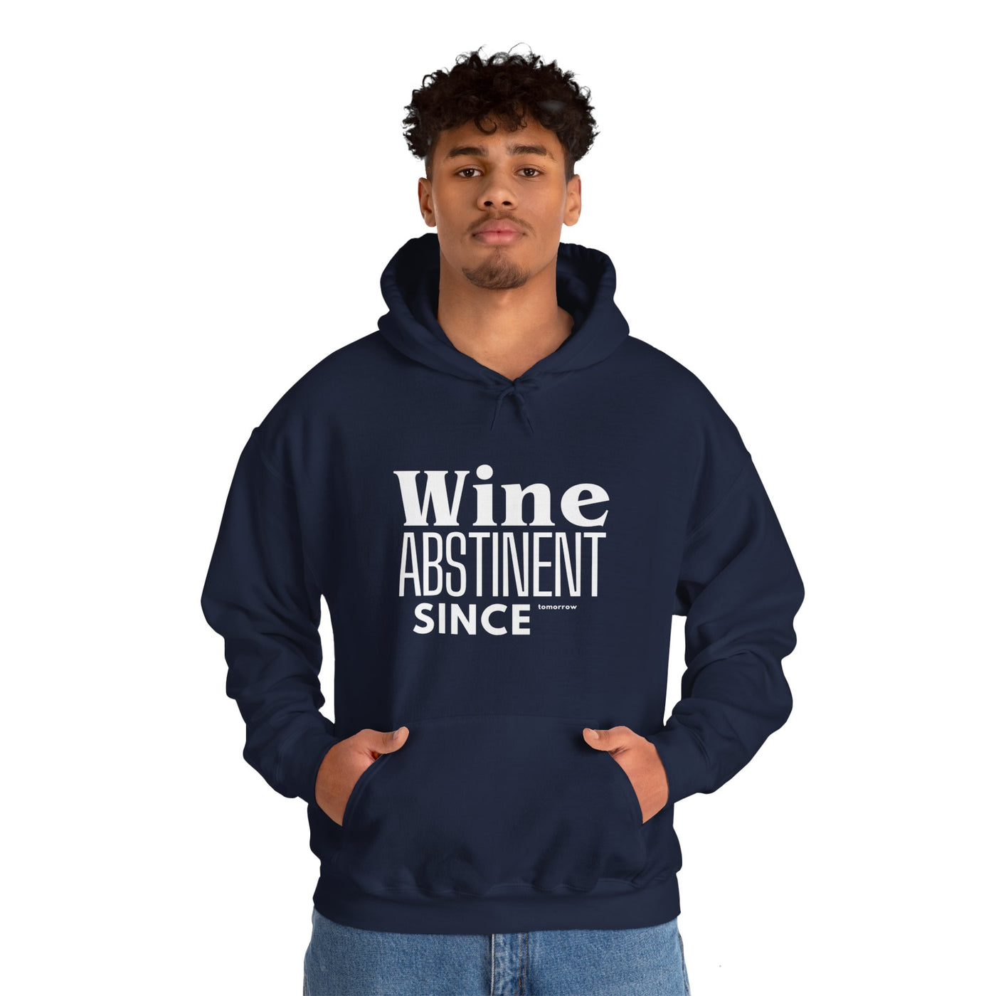 WINE ABSTINENT TOMORROW Unisex Heavy Blend™ Hooded Sweatshirt