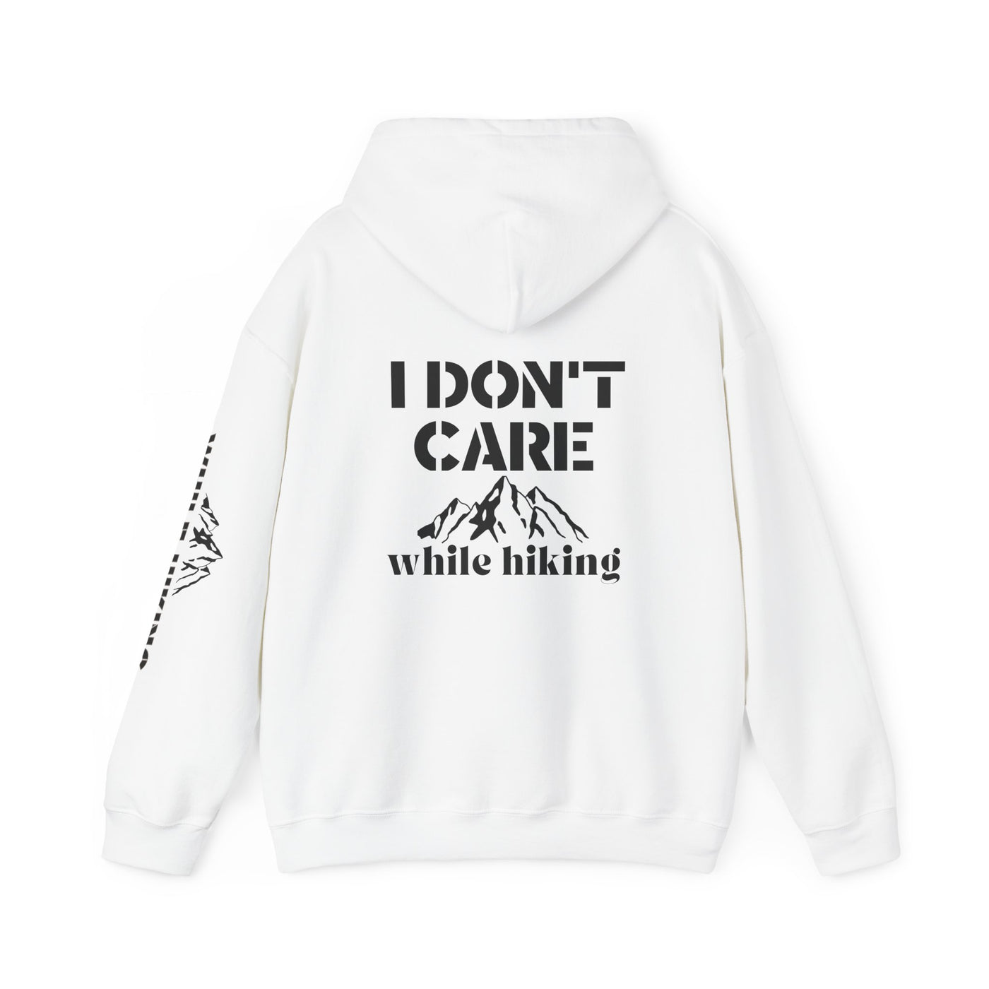 I DON'T CARE WHILE HIKING Unisex Heavy Blend™ Hooded Sweatshirt