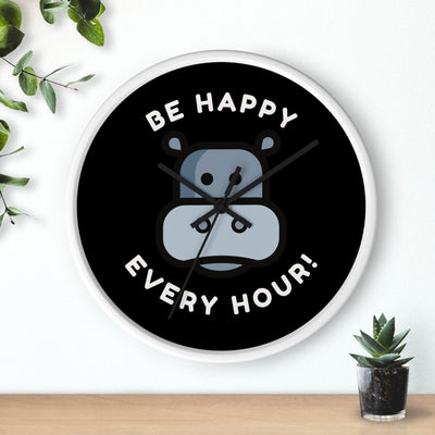 HIPPO HAPPINESS Wall Clock