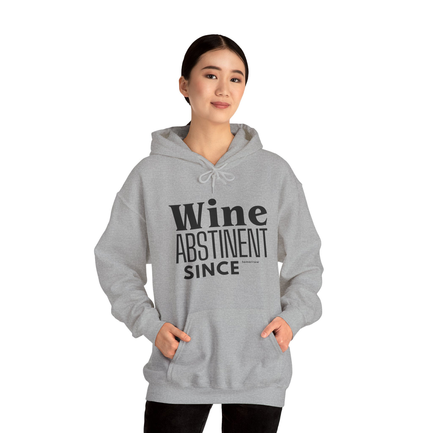 WINE ABSTINENT TOMORROW Unisex Heavy Blend™ Hooded Sweatshirt
