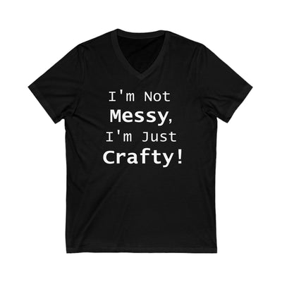 CRAFTY CHAOS Unisex Jersey Short Sleeve V-Neck Tee