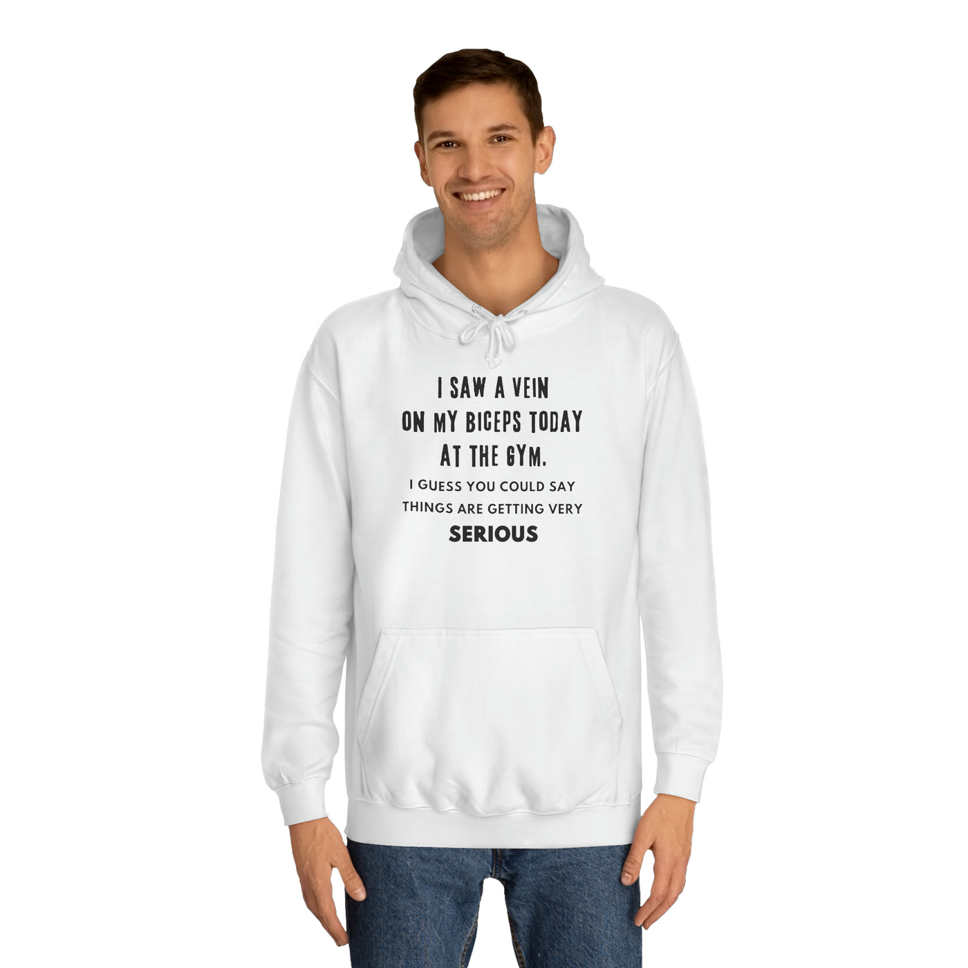 Serious Gains Mode Unisex College Hoodie