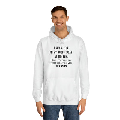 Serious Gains Mode Unisex College Hoodie