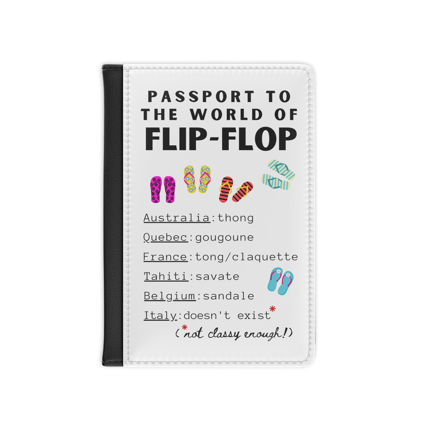 PASSPORT TO THE WORLD OF FLIP-FLOP White Passport Cover