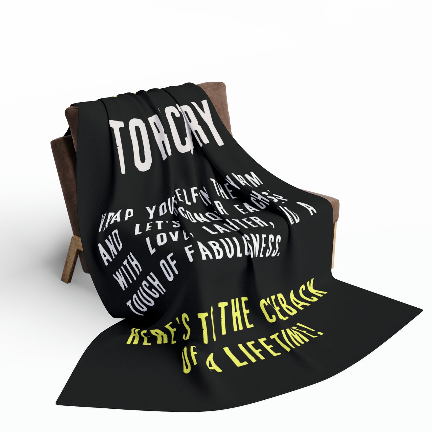 "Backstage pass to recovery" Black Arctic Fleece Blanket: Embrace the recovery in the warmth of a sparkling cover
