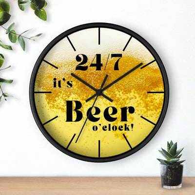 24/7 IT's BEER TIME Wall Clock