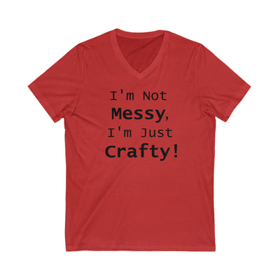 CRAFTY CHAOS Unisex Jersey Short Sleeve V-Neck Tee