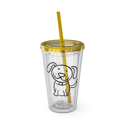"IN MY DOG MOM ERA" Sunsplash Tumbler with Straw, 16oz: 40%OFF on the second PURCHASED