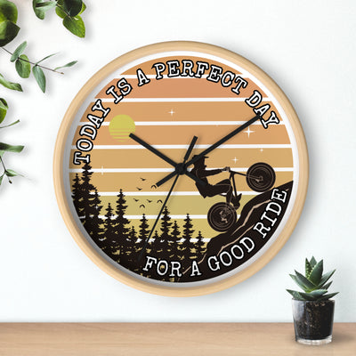 MOUNTAIN BIKE RIDE DAY Wall Clock