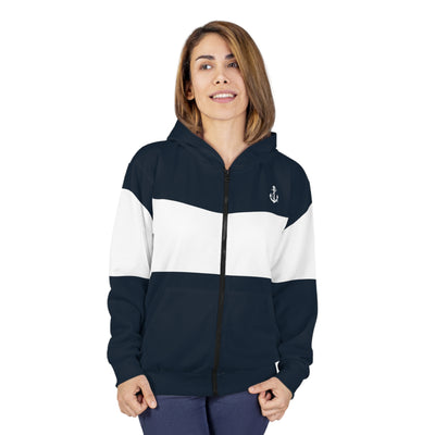MARITIME ANCHOR  Unisex Zip Hoodie (AOP)