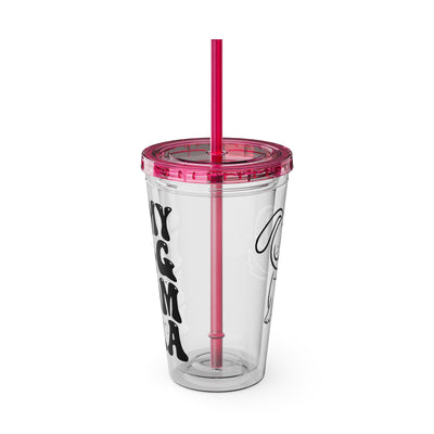 "IN MY DOG MOM ERA" Sunsplash Tumbler with Straw, 16oz: 40%OFF on the second PURCHASED