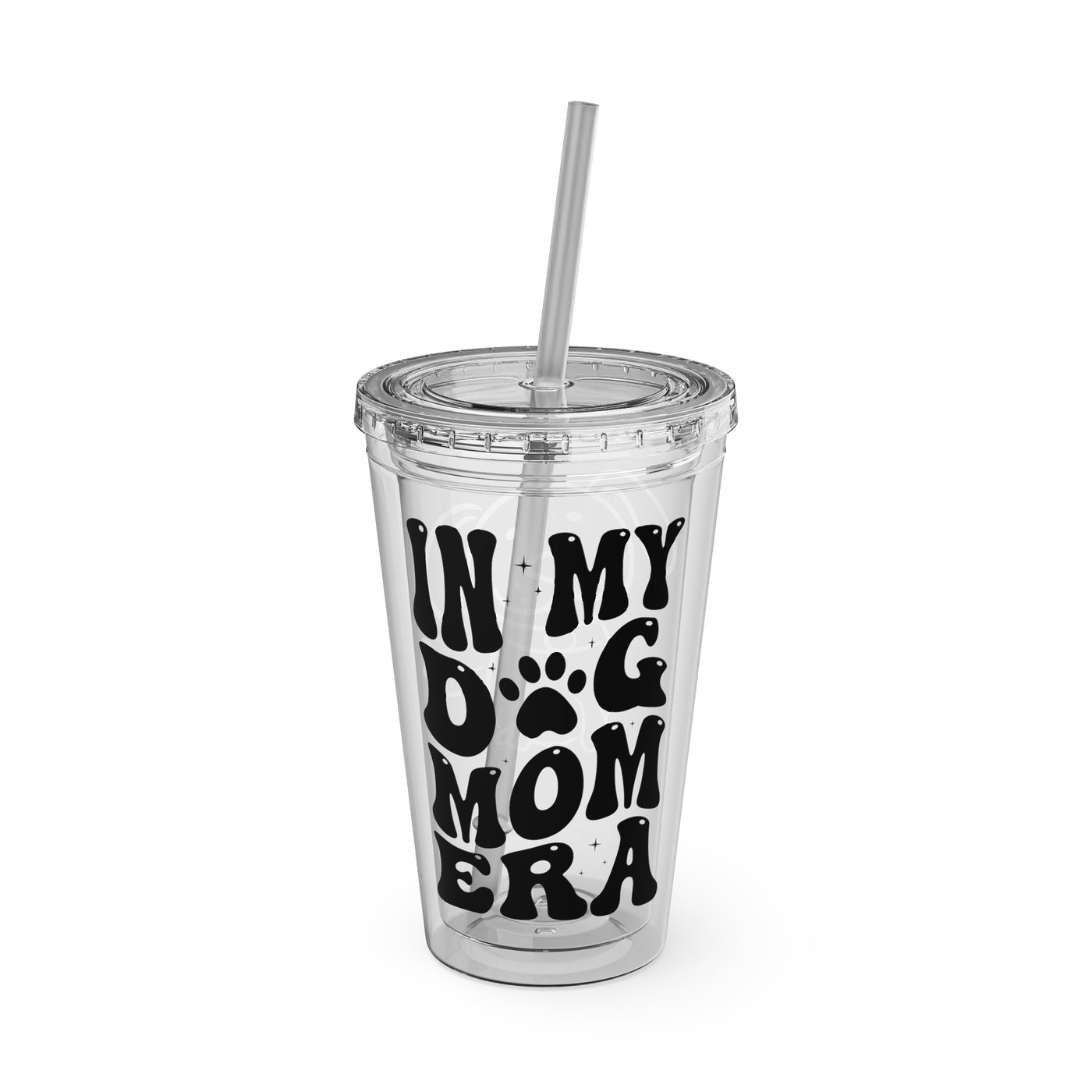 "IN MY DOG MOM ERA" Sunsplash Tumbler with Straw, 16oz: 40%OFF on the second PURCHASED