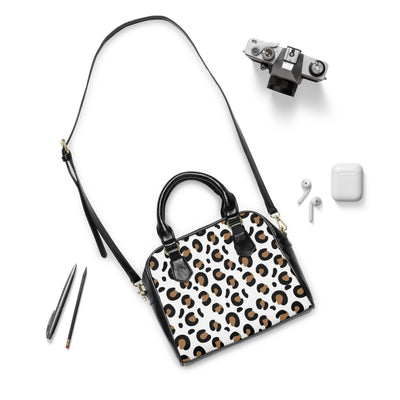 WHITE LEOPARD Shoulder Handbag