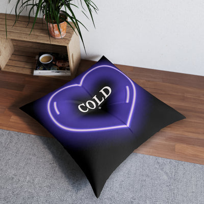 NEON Hot or Cold Tufted Floor Pillow, Square 30x30