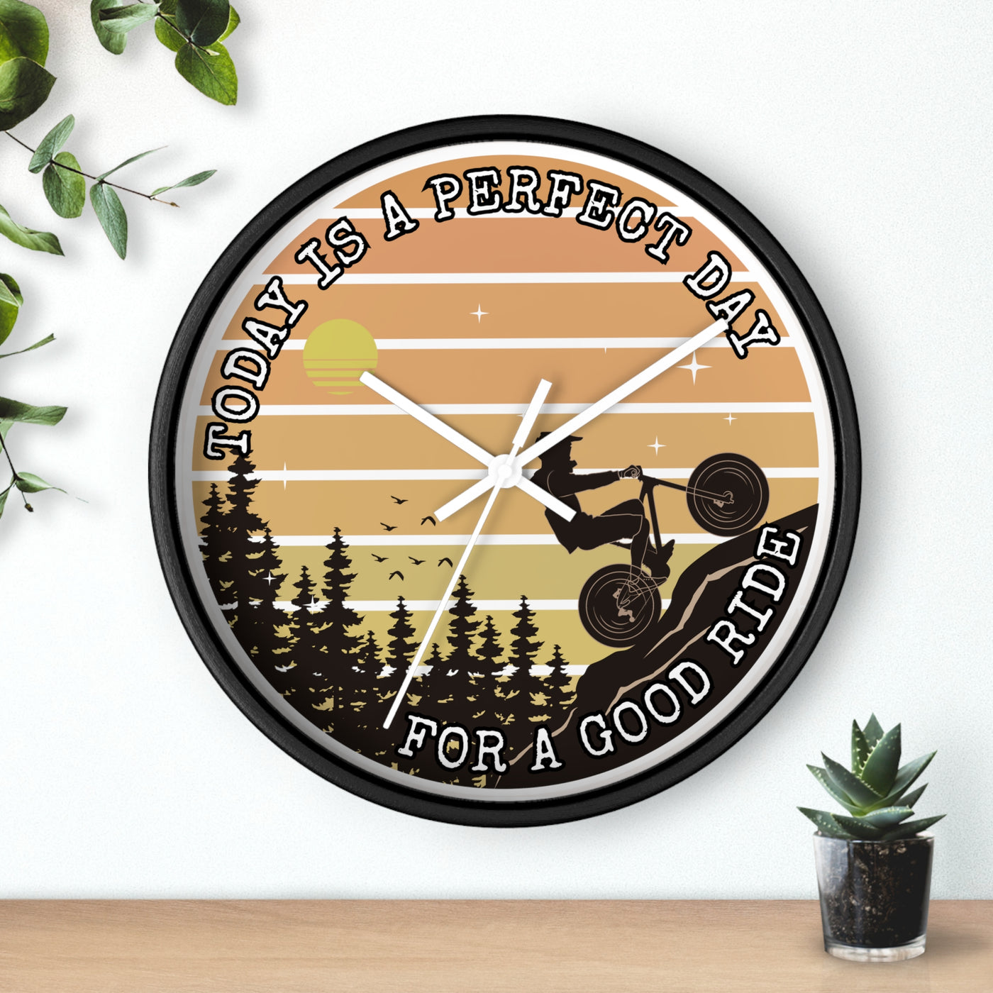 MOUNTAIN BIKE RIDE DAY Wall Clock
