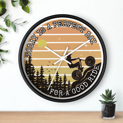 MOUNTAIN BIKE RIDE DAY Wall Clock