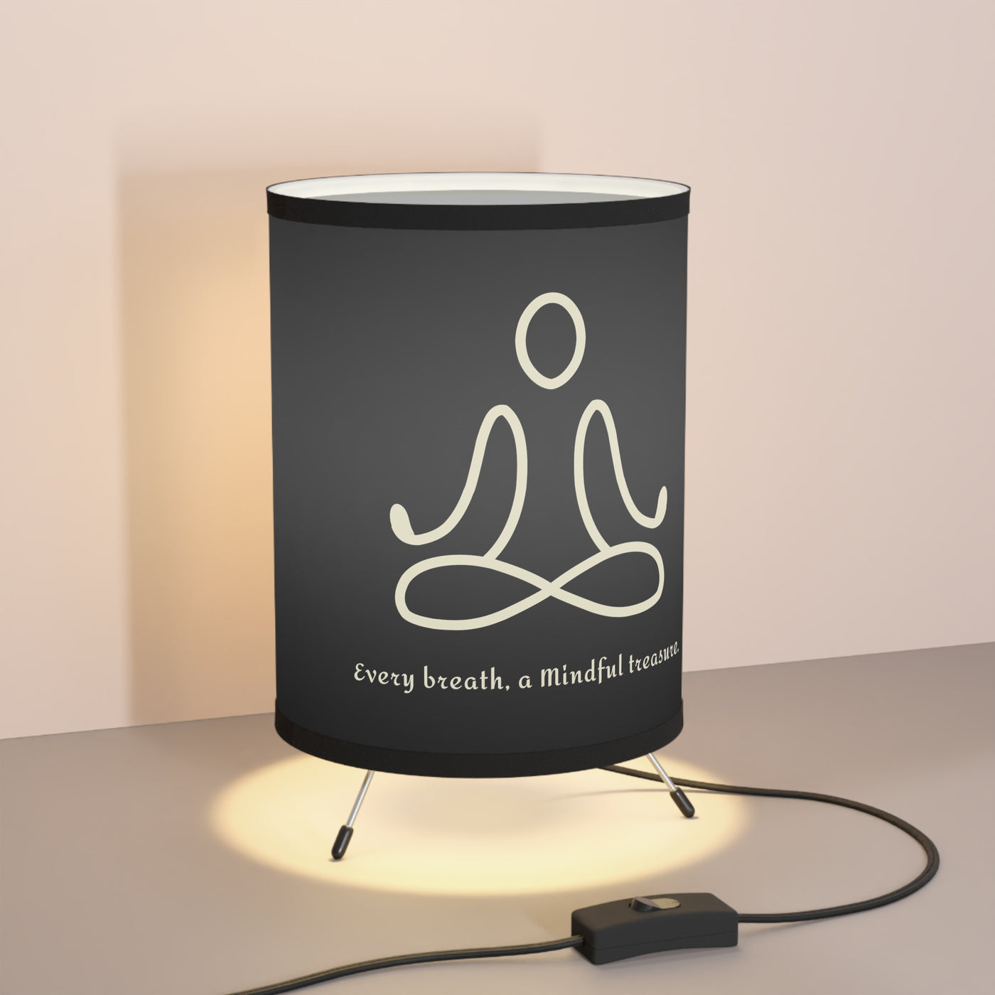 ZEN BREATH Tripod Shadow Lamp with High-Res Printed Shade