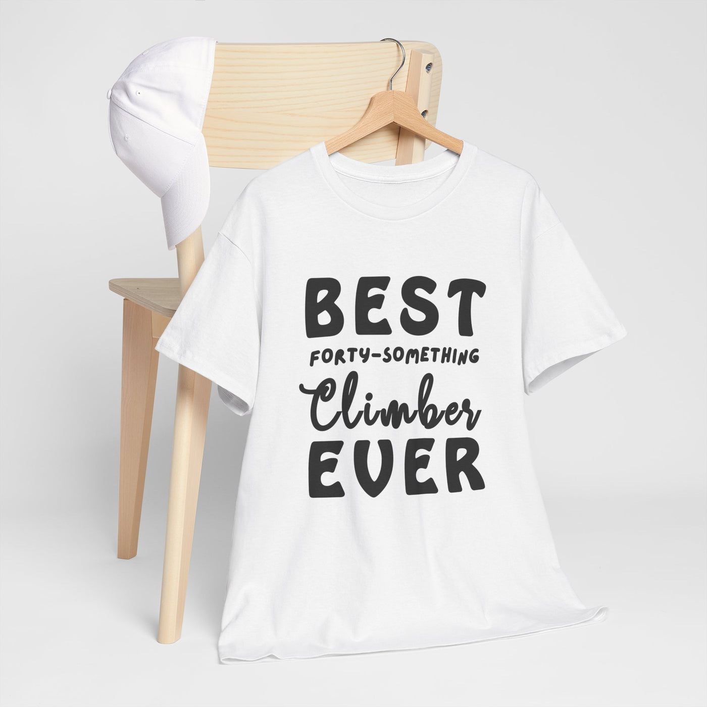 BEST FORTY-SOMETHING CLIMBER Unisex Heavy Cotton Tee