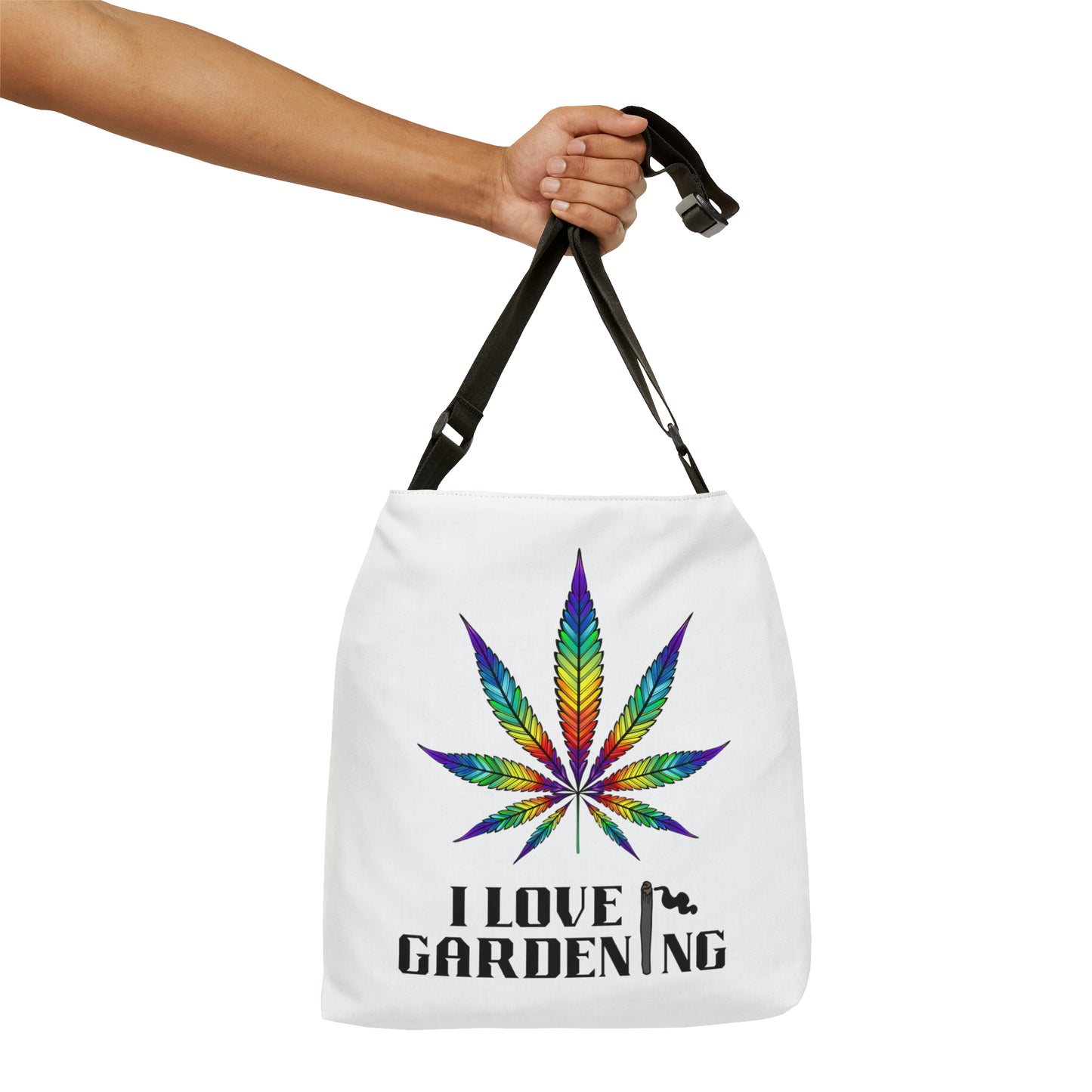 White Colorful Cannabis Chic Tote: For the Stylish Green Thumb