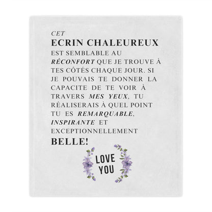 French Romance: Minky Blanket with a Message of Love