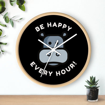 HIPPO HAPPINESS Wall Clock