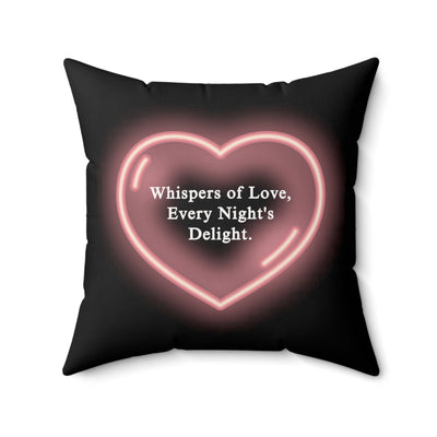 Love Mood Fantasy WHISPERS OF LOVE or DREAMS OF LOVE Spun Polyester Square Pillow