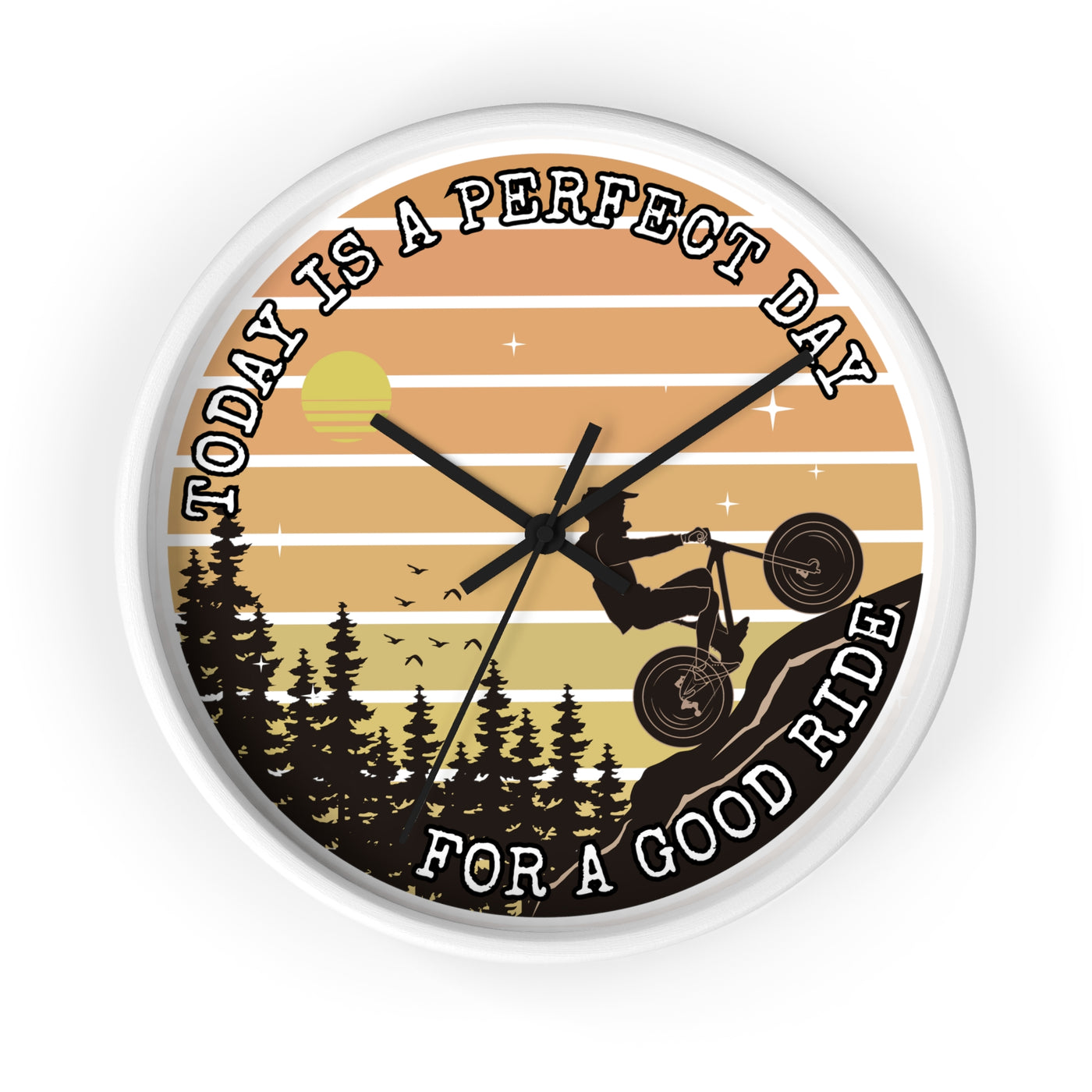 MOUNTAIN BIKE RIDE DAY Wall Clock