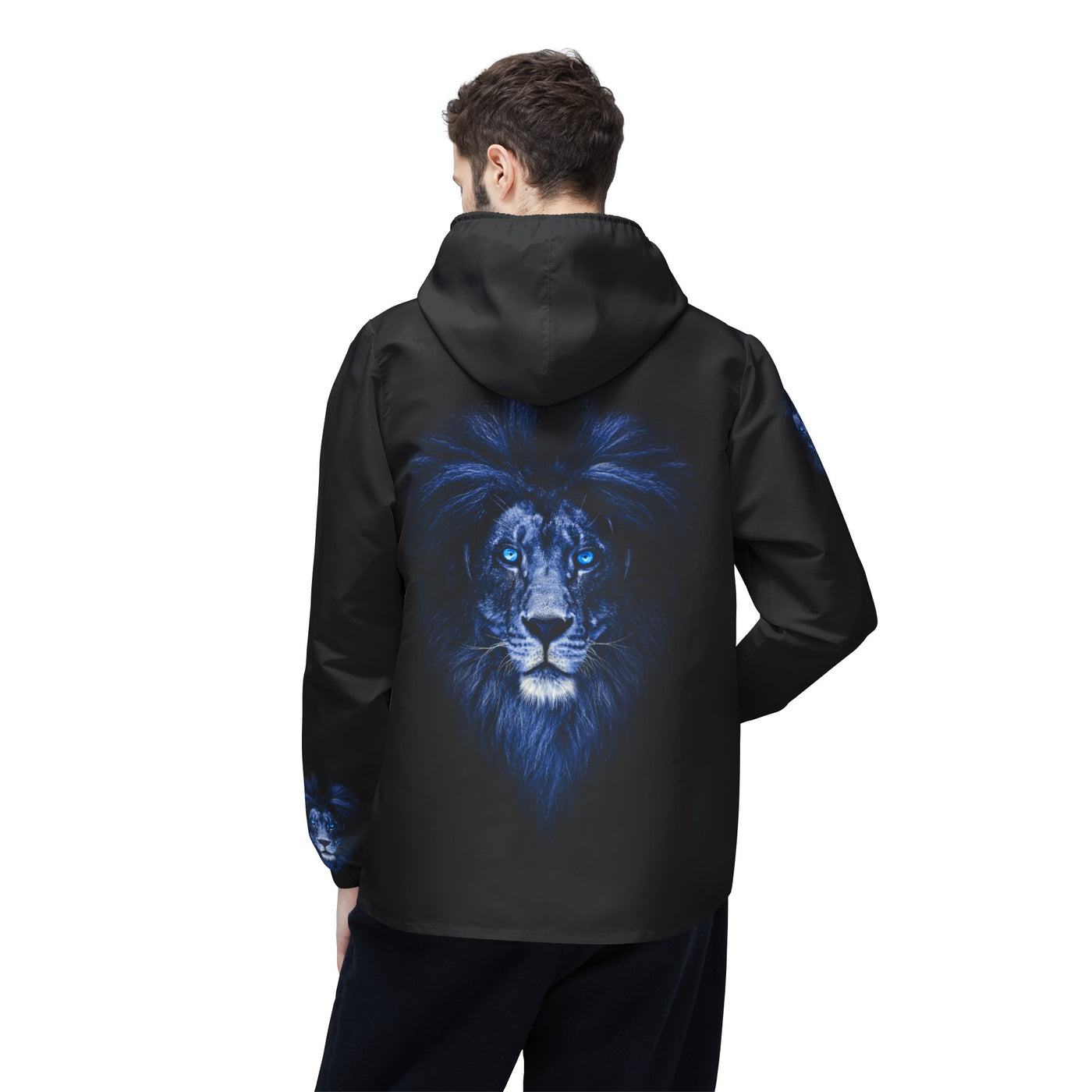 MAJESTIC BLUE LION Windbreaker Jacket (AOP) - UNISEX