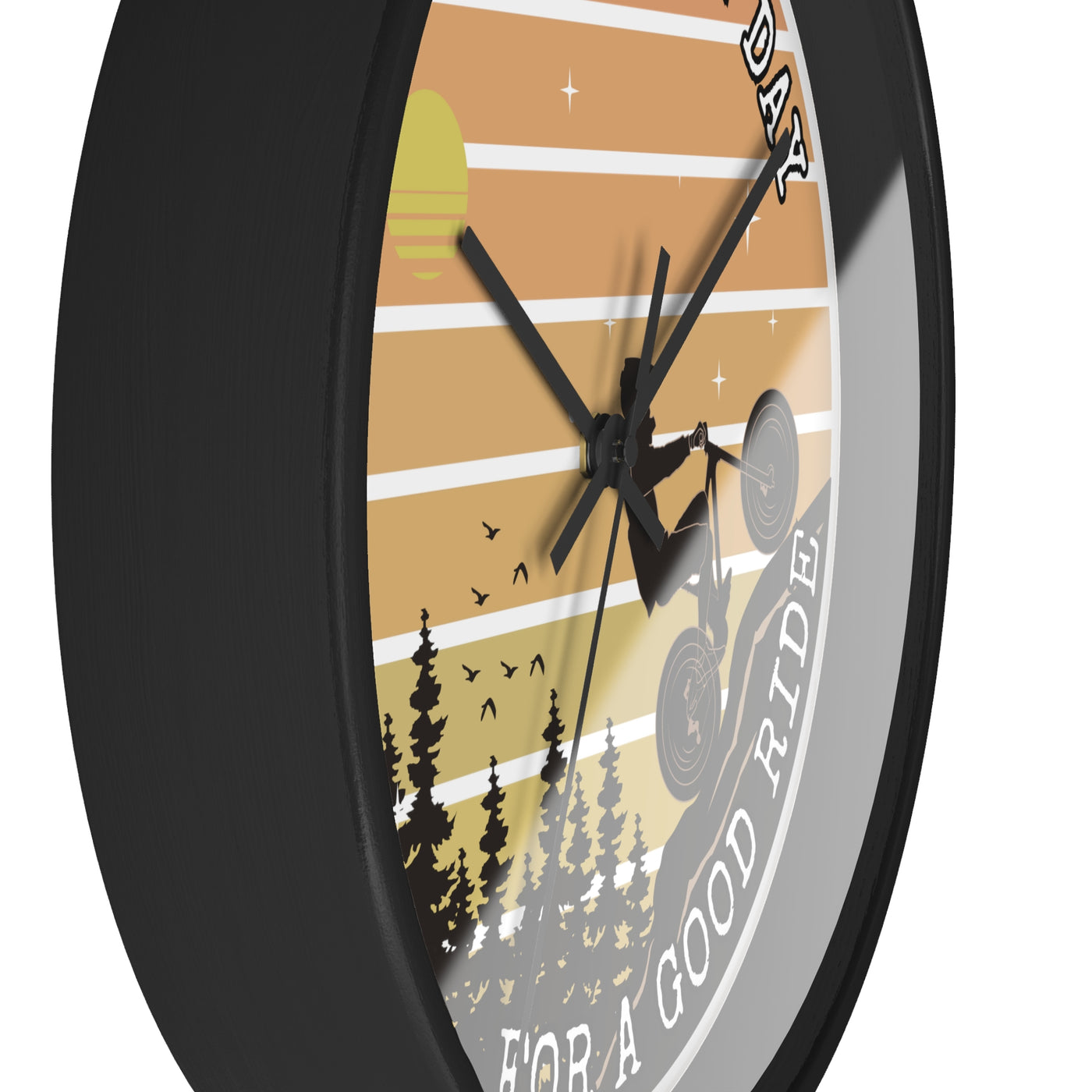 MOUNTAIN BIKE RIDE DAY Wall Clock