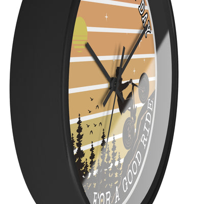 MOUNTAIN BIKE RIDE DAY Wall Clock