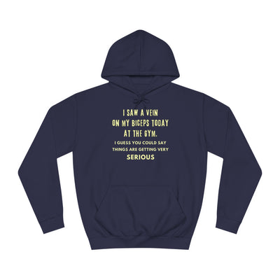 Serious Gains Mode Unisex College Hoodie