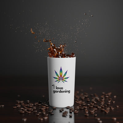 "I Love Gardening" White Conical Coffee Mugs (3oz, 8oz, 12oz)