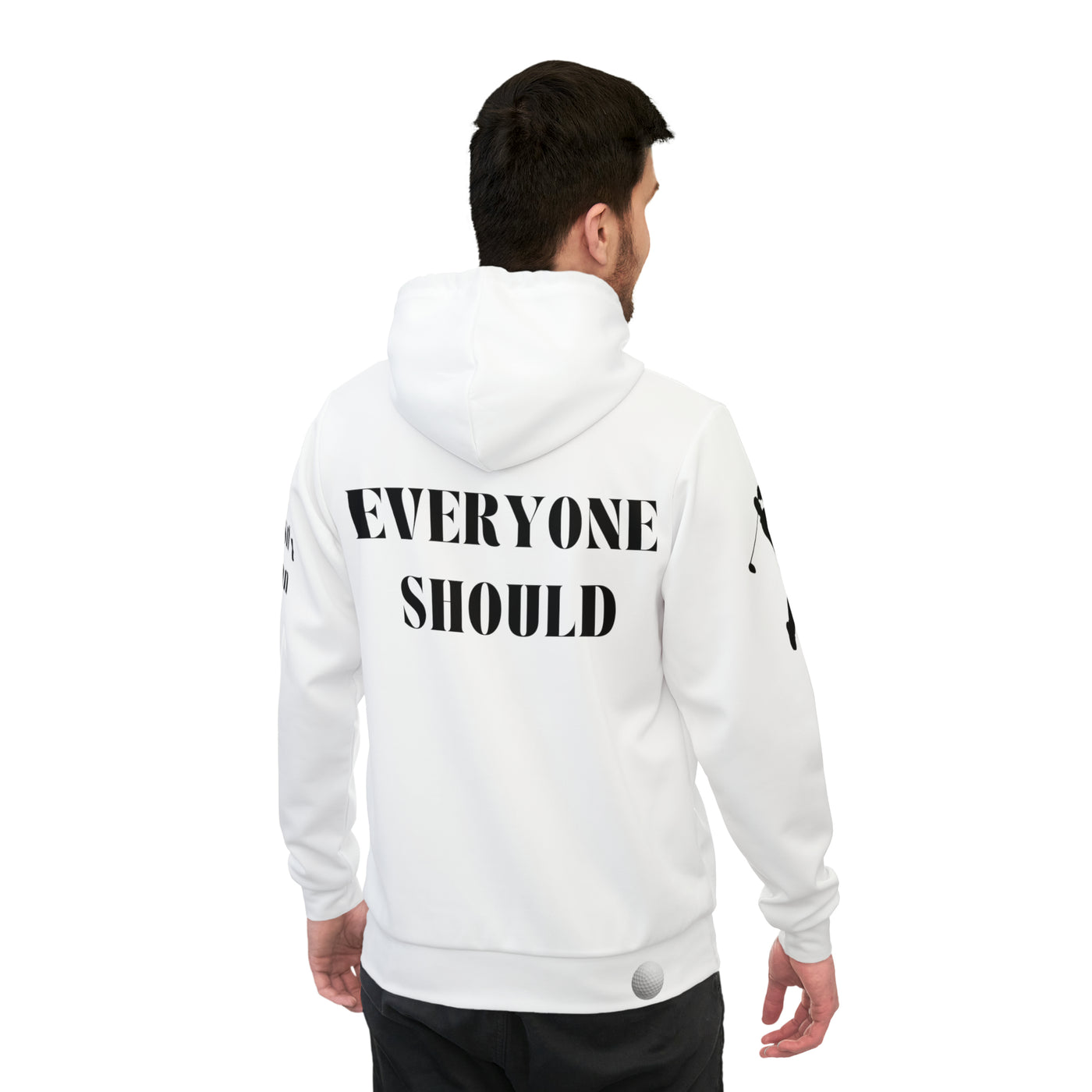 GOLF VIBES White Unisex Athletic Hoodie (AOP)