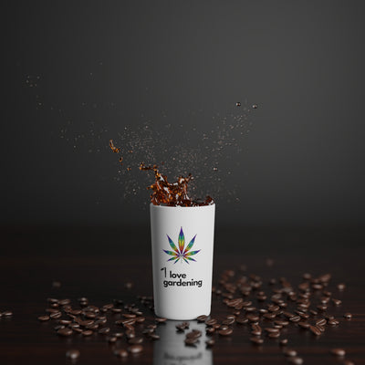 "I Love Gardening" White Conical Coffee Mugs (3oz, 8oz, 12oz)