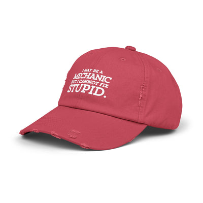MECHANIC'S WISDOM Distressed Cap