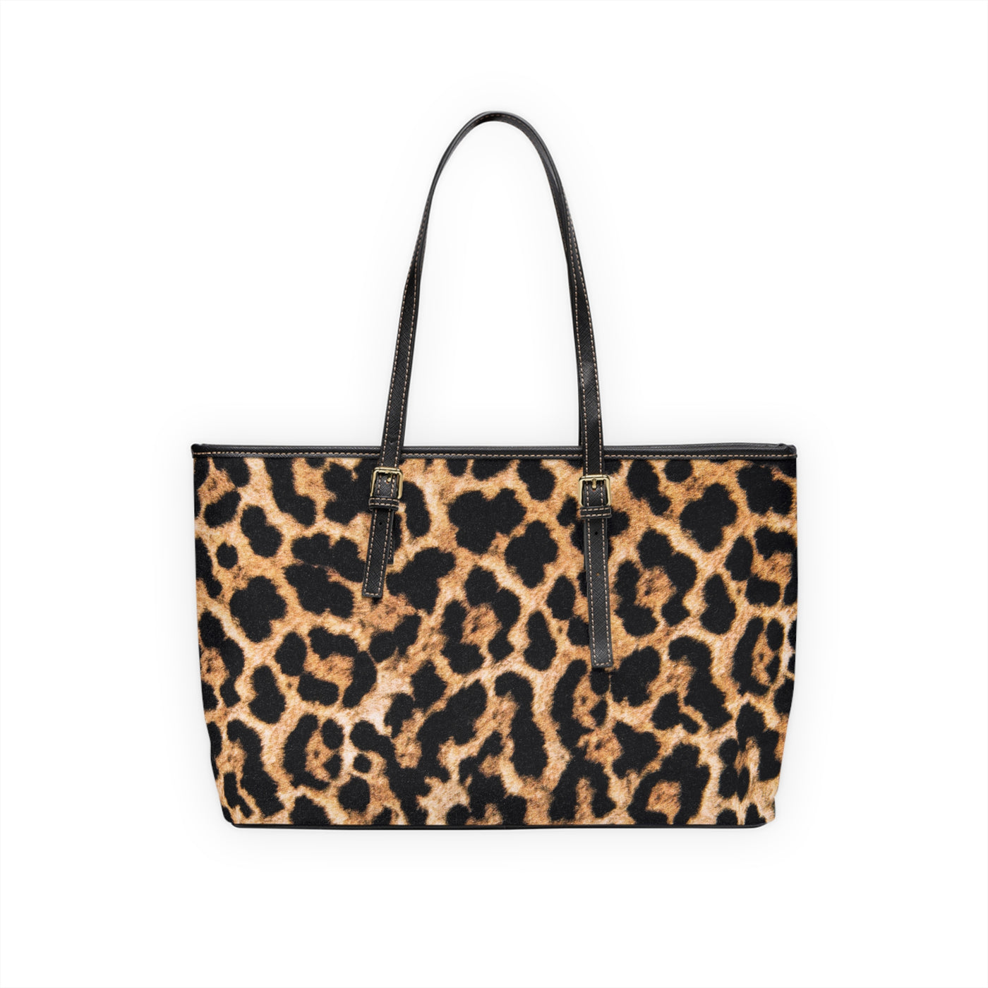 PARIS CHIC Leopard PU Leather Shoulder Tote Bag