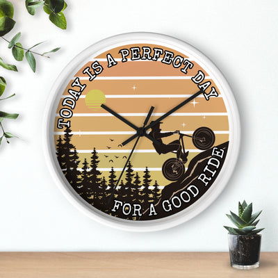 MOUNTAIN BIKE RIDE DAY Wall Clock