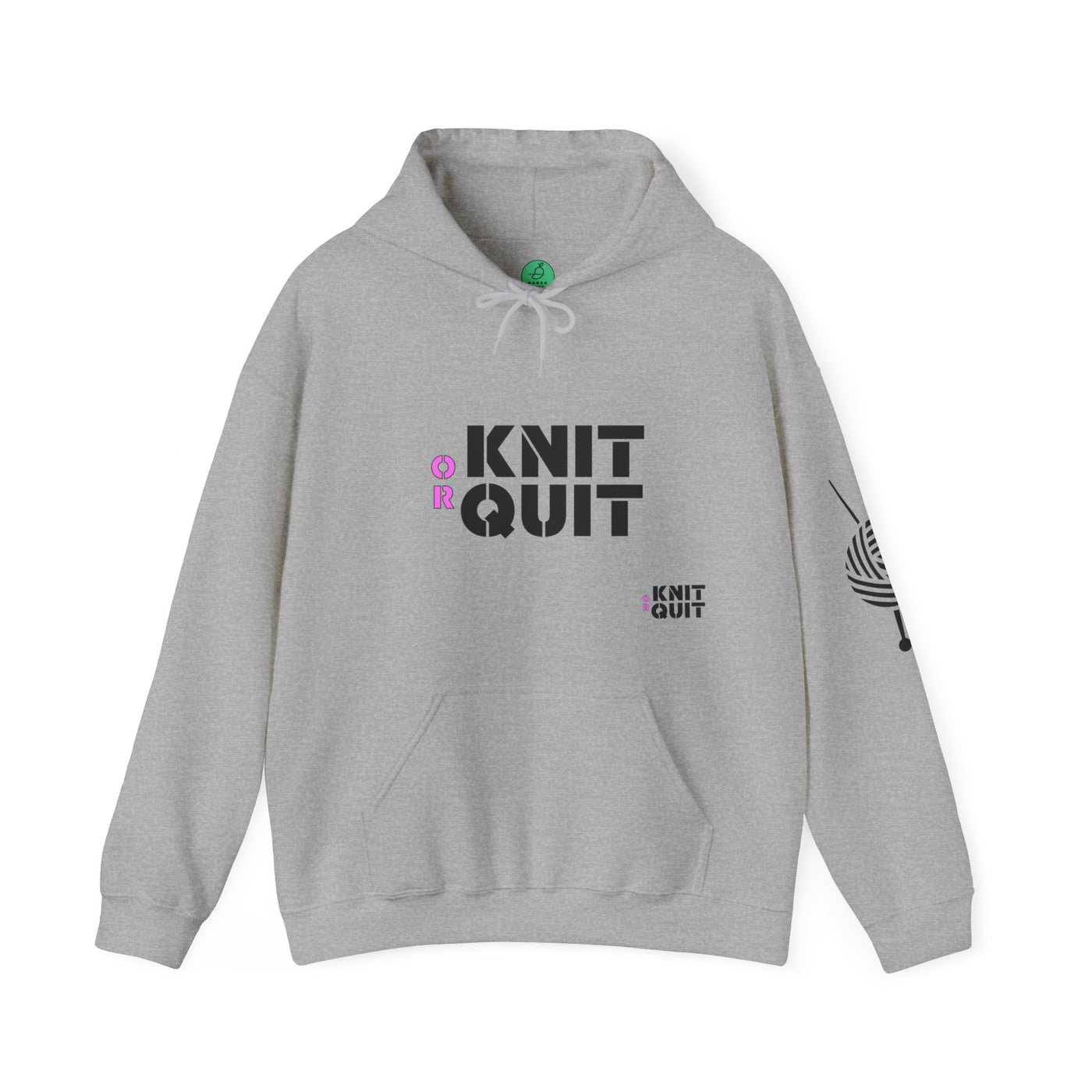 KNIT OR QUIT Unisex Heavy Blend™ Hooded Sweatshirt