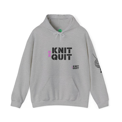 KNIT OR QUIT Unisex Heavy Blend™ Hooded Sweatshirt