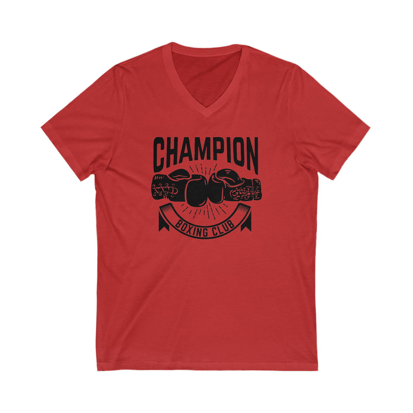 CHAMPION BOXING CLUB Unisex Jersey Short Sleeve V-Neck Tee