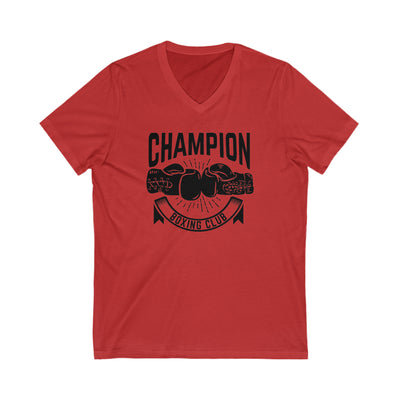 CHAMPION BOXING CLUB Unisex Jersey Short Sleeve V-Neck Tee