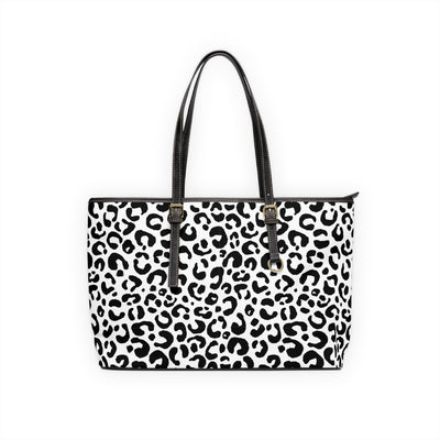 MILAN ELEGANZA Leopard PU Leather Shoulder Weekender Tote Bag
