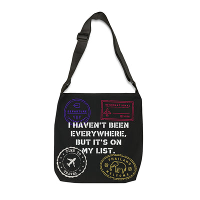 I HAVEN'T BEEN EVERYWHERE - TRAVEL LIST  Adjustable Tote Bag (AOP)