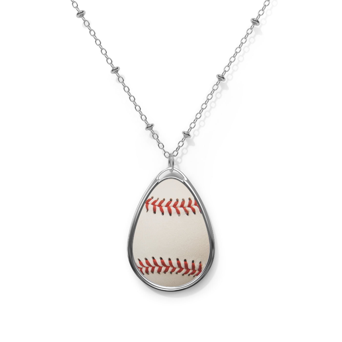 BASEBALL Oval Necklace