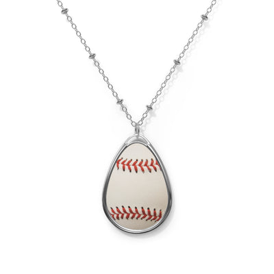 BASEBALL Oval Necklace