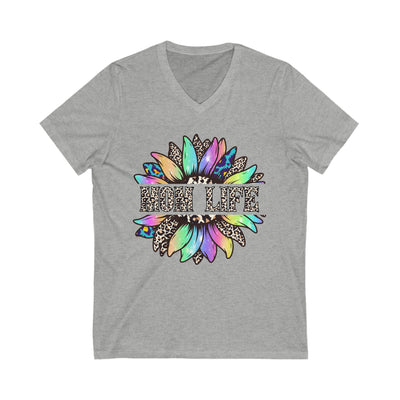 GLAM MAMA or WILD MOM LIFE Jersey Short Sleeve V-Neck Tee